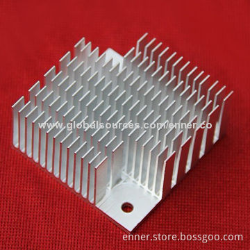 Aluminum Extrusion Heat-sink, Measures 28 x 28 x 6mm with 20 x 20mm, Conductive Adhesive Sticker